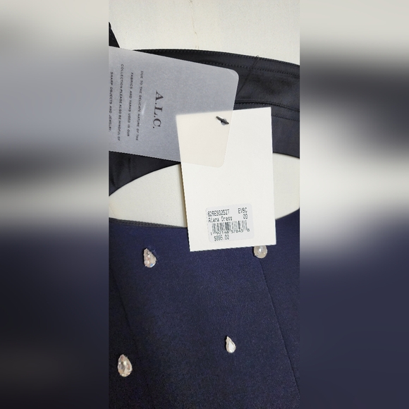 A.L.C. Alana Black and Navy Midi Dress - Picture 11 of 14